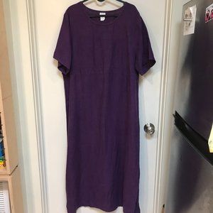 COPY - Eileen Fisher 100% Linen Short Sleeve Maxi Dress